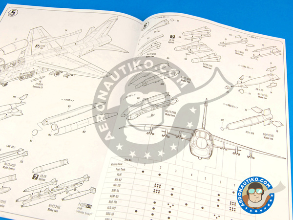 Image 10: Ling-Temco-Vought A-7 Corsair II A-7K | Airplane kit in 1/48 scale manufactured by Hobby Boss (ref. HBOSS-80347)