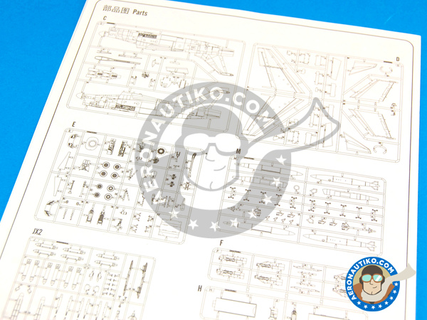 Image 11: Ling-Temco-Vought A-7 Corsair II A-7K | Airplane kit in 1/48 scale manufactured by Hobby Boss (ref. HBOSS-80347)