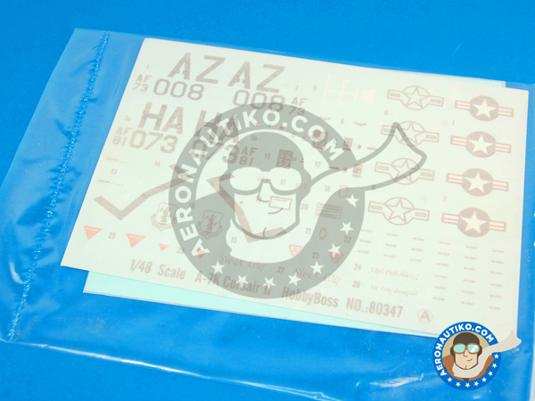 Image 13: Ling-Temco-Vought A-7 Corsair II A-7K | Airplane kit in 1/48 scale manufactured by Hobby Boss (ref. HBOSS-80347)