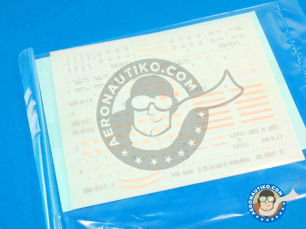 Image 14: Ling-Temco-Vought A-7 Corsair II A-7K | Airplane kit in 1/48 scale manufactured by Hobby Boss (ref. HBOSS-80347)