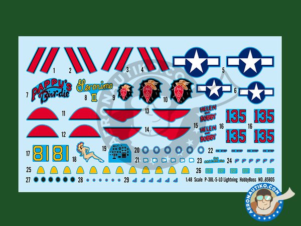 Image 3: P-38L-5-L0 Lightning | Airplane kit in 1/48 scale manufactured by Hobby Boss (ref. HBOSS-85805)