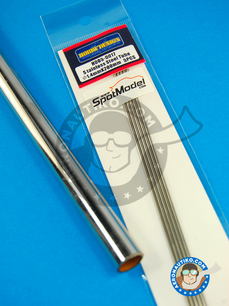 Stainless steel tube 1.4mm x 200mm | Material manufactured by Hobby Design (ref. HD05-0017) image