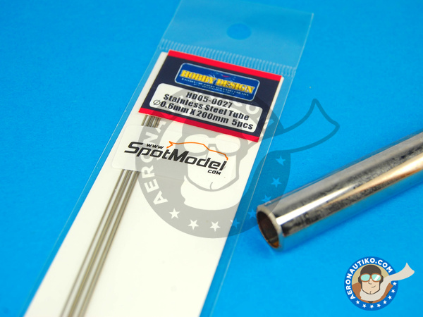 Image 1: Stainless steel tube 0.6mm x 200mm | Material manufactured by Hobby Design (ref. HD05-0027)