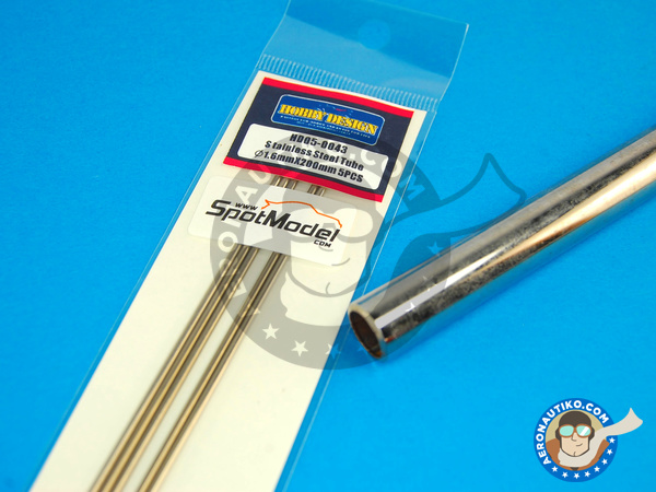 Image 1: Stainless steel tube 1.6mm x 200mm | Material manufactured by Hobby Design (ref. HD05-0043)