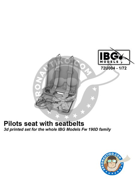 Pilots seat with seatbelts for Fw 190D family | Seat in 1/72 scale manufactured by IBG MODELS (ref. 72U004) image
