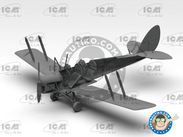 Image 10: DH. 82A "Tiger Moth" with bombs | Maqueta de avión en escala 1/32 fabricado por ICM (ref. 32038)