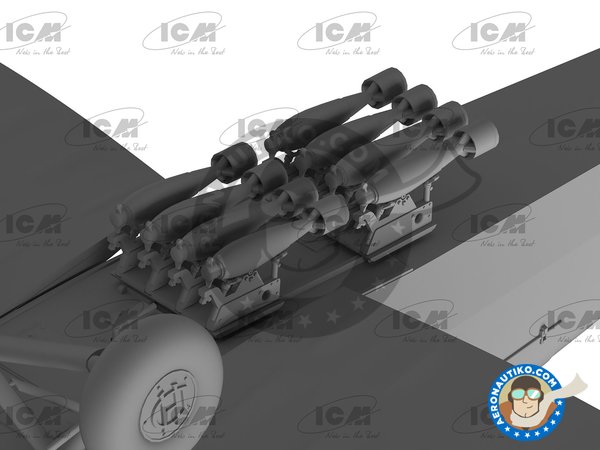 Image 12: DH. 82A "Tiger Moth" with bombs | Maqueta de avión en escala 1/32 fabricado por ICM (ref. 32038)