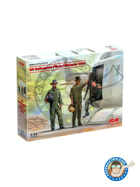 US Helicopter Pilots (Vietnam War) | Figure in 1/32 scale manufactured by ICM (ref. 32114) image
