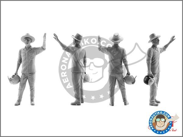 Image 3: US Helicopter Pilots (Vietnam War) | Figure in 1/32 scale manufactured by ICM (ref. 32114)