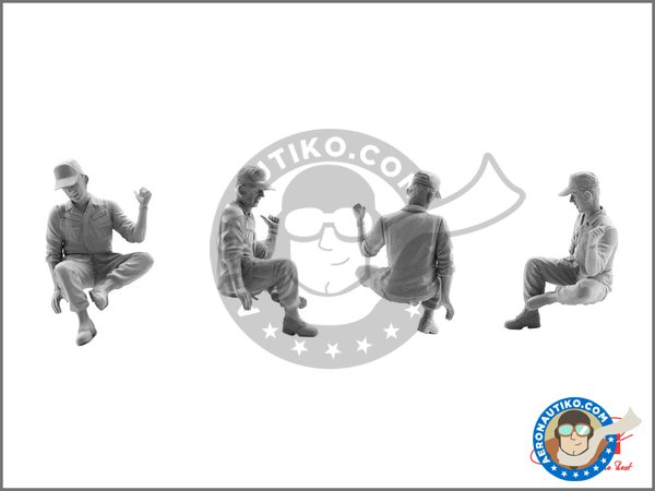 Image 4: US Helicopter Pilots (Vietnam War) | Figure in 1/32 scale manufactured by ICM (ref. 32114)