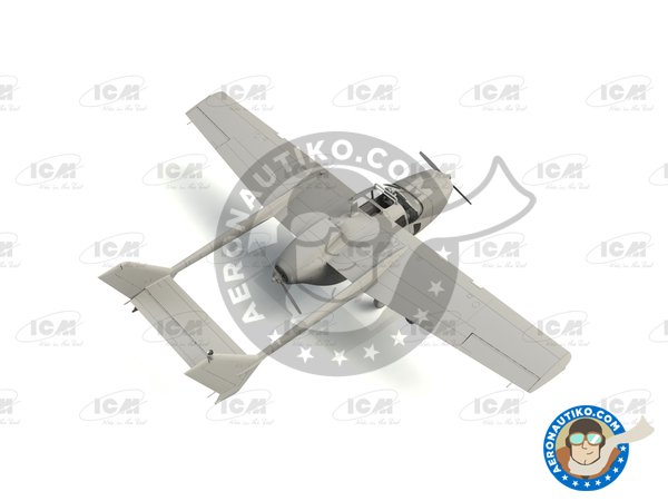 Image 1: Cessna O-2A US Navy Service | Airplane kit in 1/48 scale manufactured by ICM (ref. 48291)