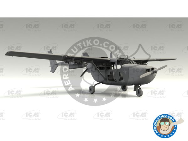 Image 2: Cessna O-2A US Navy Service | Airplane kit in 1/48 scale manufactured by ICM (ref. 48291)