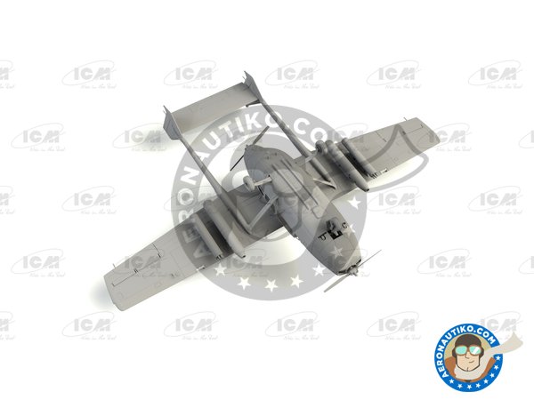 Image 4: Cessna O-2A US Navy Service | Airplane kit in 1/48 scale manufactured by ICM (ref. 48291)