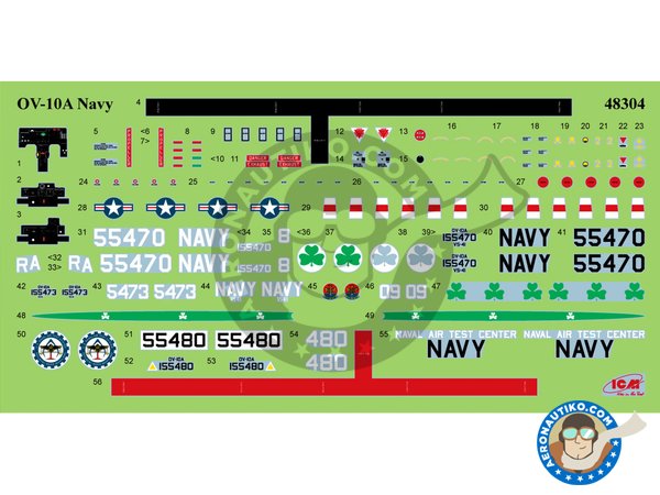 Image 20: Bronco OV-10A US Navy | Airplane kit in 1/48 scale manufactured by ICM (ref. 48304)