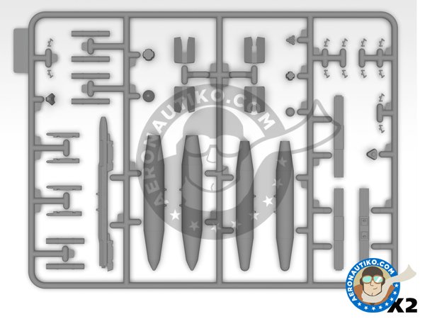 Image 4: US Aviation Armament | Bombs in 1/48 scale manufactured by ICM (ref. 48406)