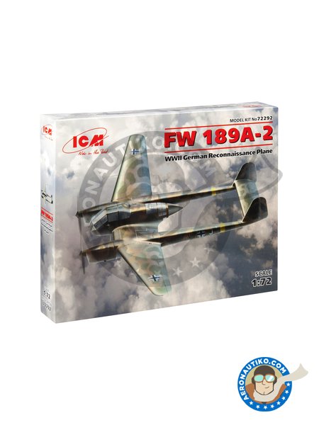 Focke Wulf Fw 189A-2 | Airplane kit in 1/72 scale manufactured by ICM (ref. 72292) image