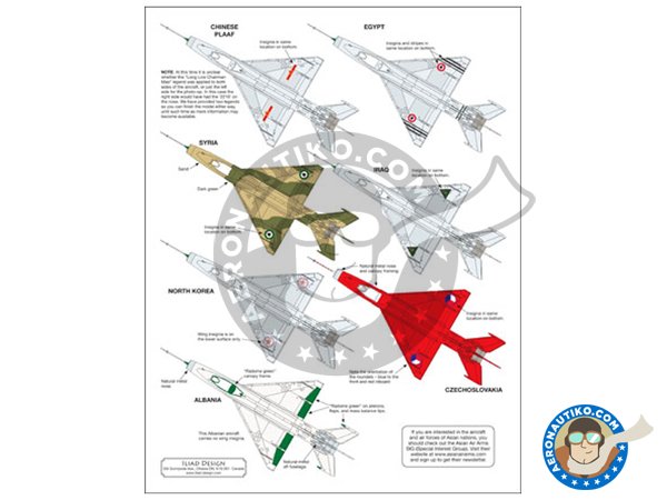 Image 1: MiG-21F-13s | Calcas de agua en escala 1/48 fabricado por ILIAD DESING (ref. 48034)
