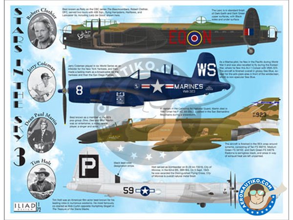 Image 1: Stars in the Sky (3) | Calcas de agua en escala 1/72 fabricado por ILIAD DESING (ref. 72017)