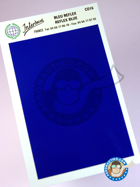 75 x 110 mm Reflex blue | Decals manufactured by Interdecal (ref. INTERD-CO16) image