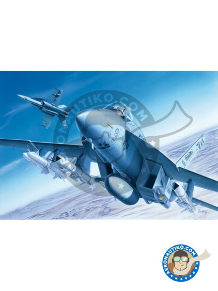 F/A-18E Super Hornet | Airplane kit in 1/72 scale manufactured by Italeri (ref. 083) image