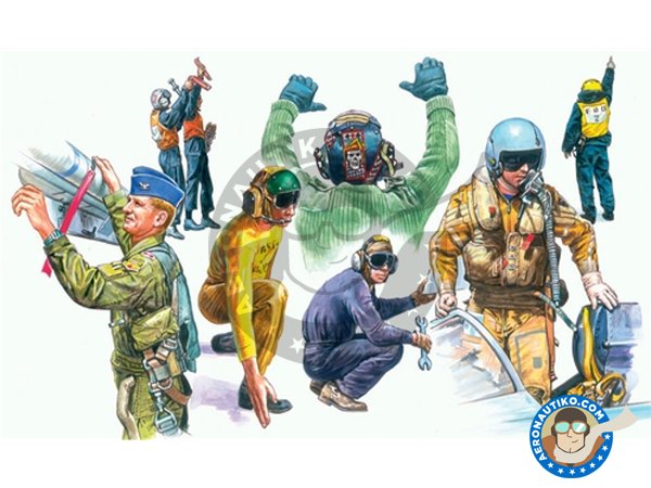 Image 1: NATO PILOTS AND GROUND CREWS | Model kit in 1/72 scale manufactured by Italeri (ref. 1246)