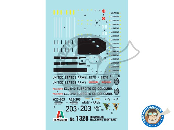 Image 2: UH-60 Black Hawk "Night Raid" | Helicopter kit in 1/72 scale manufactured by Italeri (ref. 1328)