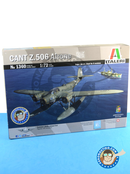 CANT Z.506 Airone | Airplane kit in 1/72 scale manufactured by Italeri (ref. 1360) image