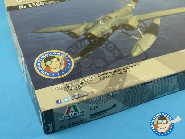 Image 21: CANT Z.506 Airone | Airplane kit in 1/72 scale manufactured by Italeri (ref. 1360)
