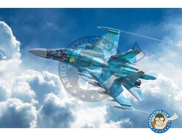 Image 1: Sukhoi SU-34/SU-32FN | Airplane kit in 1/72 scale manufactured by Italeri (ref. 1379)