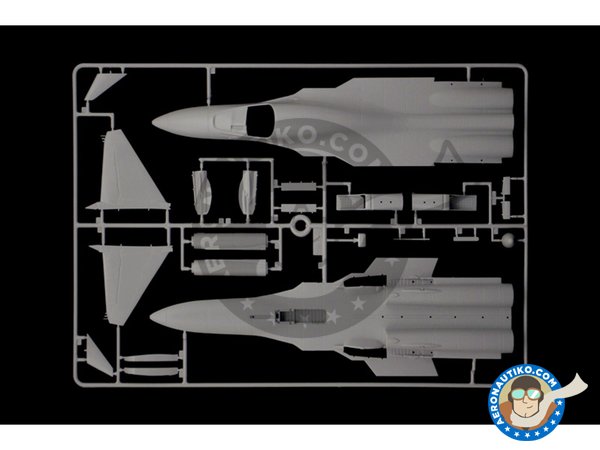 Image 4: Sukhoi SU-34/SU-32FN | Airplane kit in 1/72 scale manufactured by Italeri (ref. 1379)