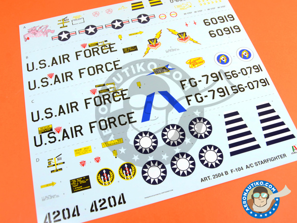 Image 15: Lockheed F-104 Starfighter A / C | Airplane kit in 1/32 scale manufactured by Italeri (ref. 2504)