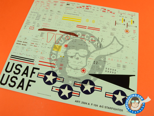 Image 19: Lockheed F-104 Starfighter A / C | Airplane kit in 1/32 scale manufactured by Italeri (ref. 2504)