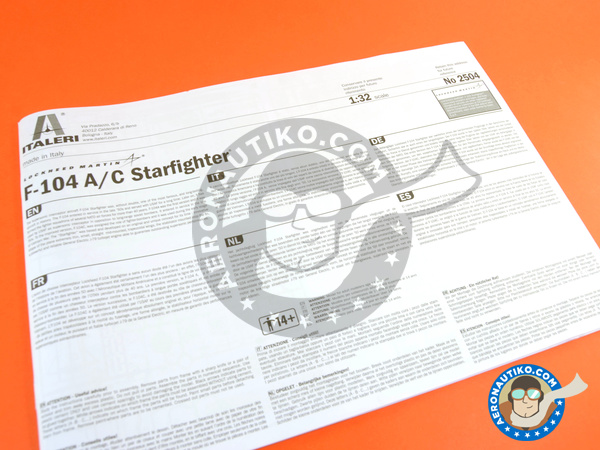 Image 20: Lockheed F-104 Starfighter A / C | Airplane kit in 1/32 scale manufactured by Italeri (ref. 2504)