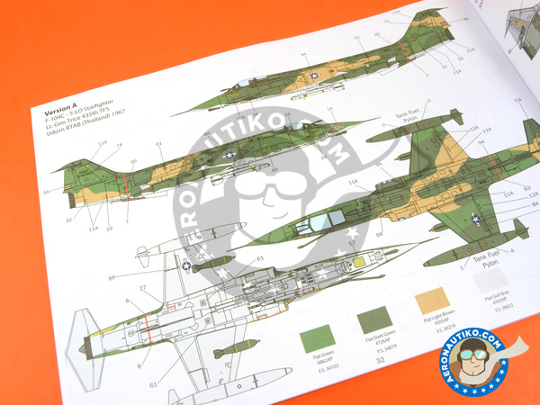 Image 25: Lockheed F-104 Starfighter A / C | Airplane kit in 1/32 scale manufactured by Italeri (ref. 2504)