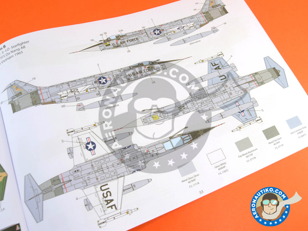 Image 26: Lockheed F-104 Starfighter A / C | Airplane kit in 1/32 scale manufactured by Italeri (ref. 2504)