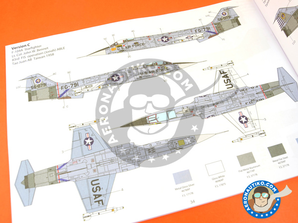 Image 27: Lockheed F-104 Starfighter A / C | Airplane kit in 1/32 scale manufactured by Italeri (ref. 2504)