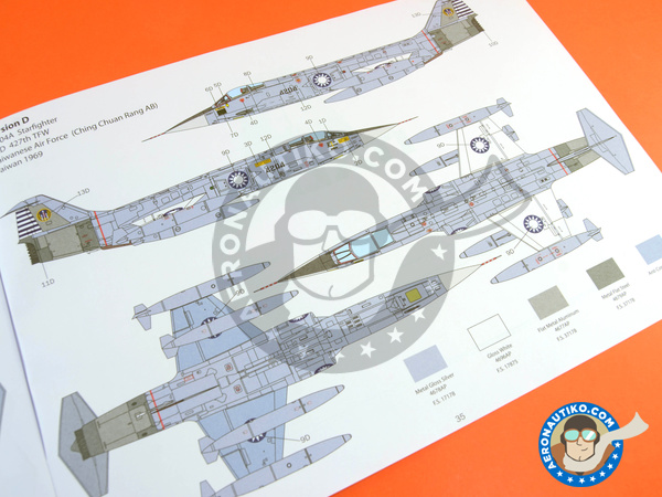 Image 28: Lockheed F-104 Starfighter A / C | Airplane kit in 1/32 scale manufactured by Italeri (ref. 2504)