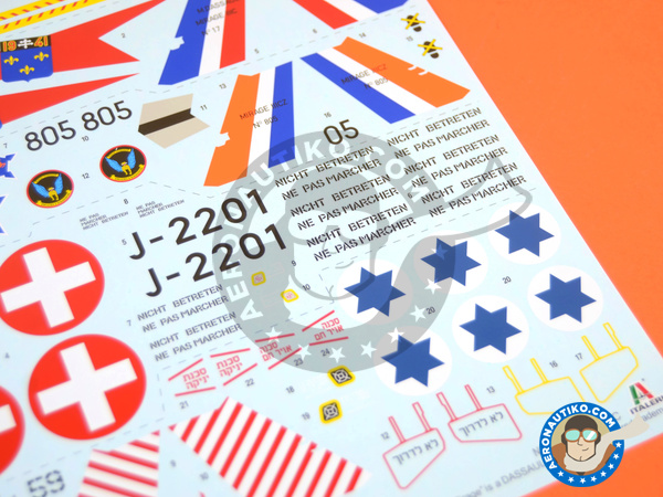 Image 9: Dassault Mirage III C | Airplane kit in 1/32 scale manufactured by Italeri (ref. 2505)