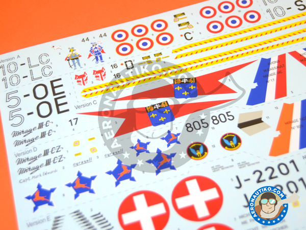 Image 10: Dassault Mirage III C | Airplane kit in 1/32 scale manufactured by Italeri (ref. 2505)