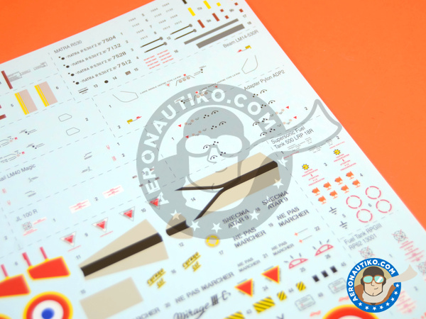 Image 14: Dassault Mirage III C | Airplane kit in 1/32 scale manufactured by Italeri (ref. 2505)