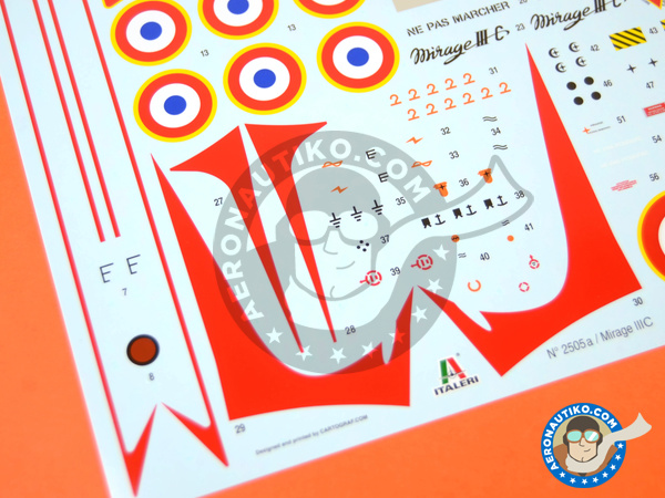 Image 16: Dassault Mirage III C | Airplane kit in 1/32 scale manufactured by Italeri (ref. 2505)