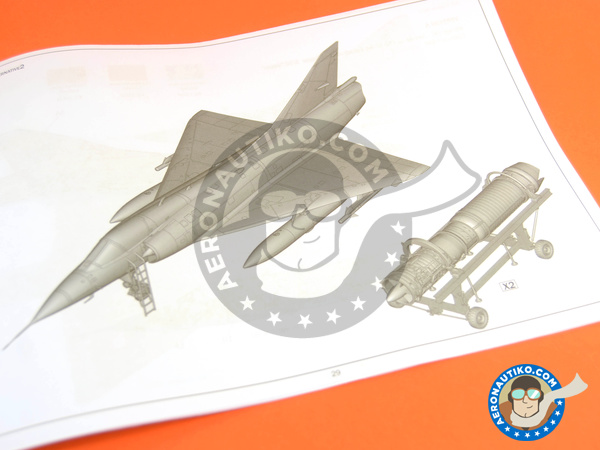 Image 23: Dassault Mirage III C | Airplane kit in 1/32 scale manufactured by Italeri (ref. 2505)