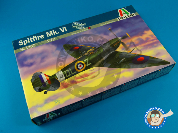 Image 1: Supermarine Spitfire Mk. VI | Airplane kit in 1/72 scale manufactured by Italeri (ref. ITA1307)