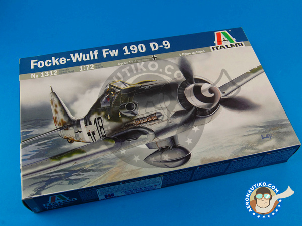 Image 1: Focke-Wulf Fw 190 Würger D-9 | Maqueta de avión en escala 1/72 fabricado por Italeri (ref. ITA1312)