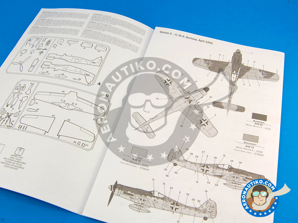 Image 7: Focke-Wulf Fw 190 Würger D-9 | Maqueta de avión en escala 1/72 fabricado por Italeri (ref. ITA1312)