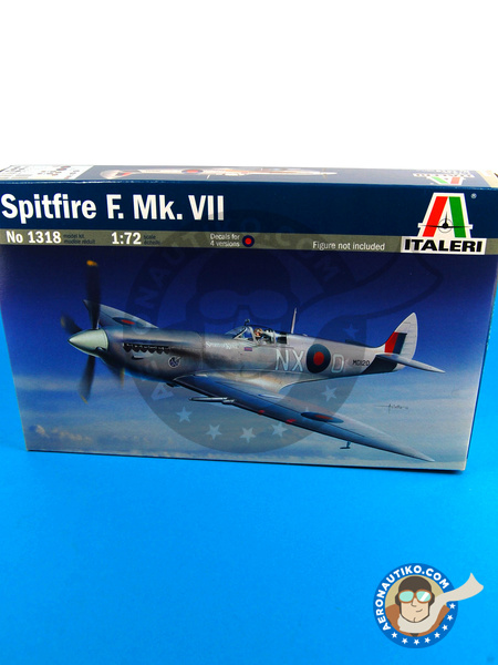 Supermarine Spitfire Mk. VII | Airplane kit in 1/72 scale manufactured by Italeri (ref. ITA1318) image
