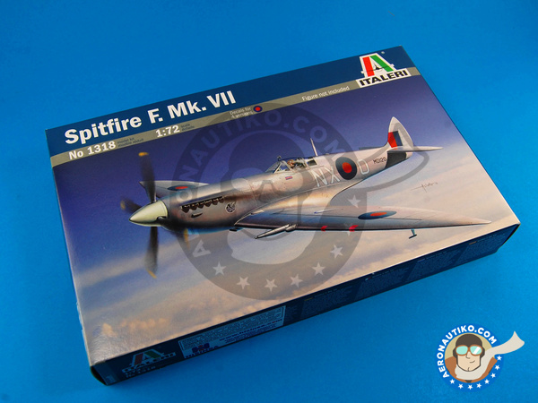 Image 1: Supermarine Spitfire Mk. VII | Maqueta de avión en escala 1/72 fabricado por Italeri (ref. ITA1318)