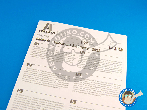 Image 2: Dassault Rafale M | Airplane kit in 1/72 scale manufactured by Italeri (ref. ITA1319)