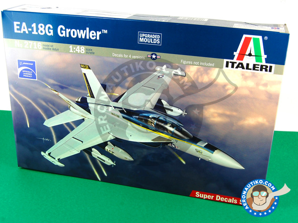 Image 1: McDonnell Douglas F/A-18 Hornet G Growler | Maqueta de avión en escala 1/48 fabricado por Italeri (ref. ITA2716)