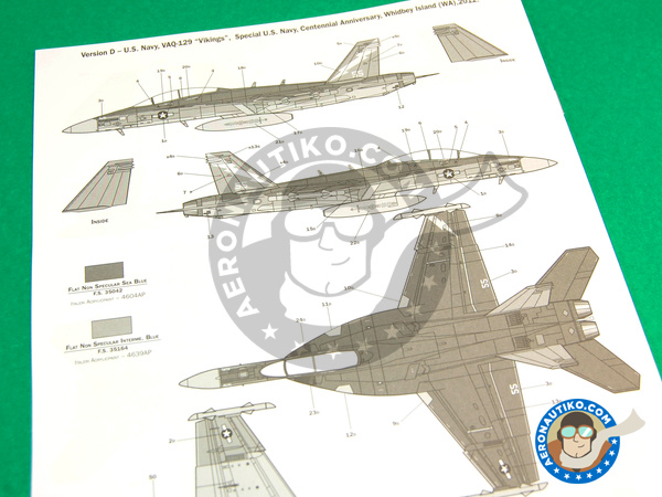 Image 6: McDonnell Douglas F/A-18 Hornet G Growler | Maqueta de avión en escala 1/48 fabricado por Italeri (ref. ITA2716)